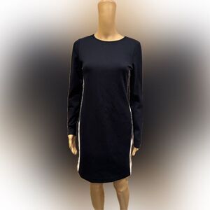MICHAEL Michael Kors Long Sleeve  Navy Blue and White Dress SZ S
